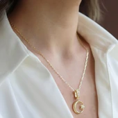 Ay Yıldız Charm Trend Gümüş Kolye thumbnail 1