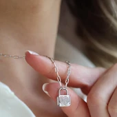 Kalpli Çanta Trend Gümüş Kolye - 3