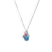 Tanzanit Taşlı Çiçekli Gümüş Kolye thumbnail 8