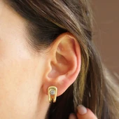 Msska Model Bombeli Gümüş Küpe thumbnail 1