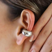 Bombeli Cuff Gümüş Küpe thumbnail 5