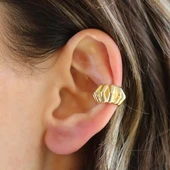 Trend Bombeli Cuff Gümüş Küpe thumbnail 1