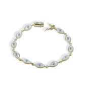 Sedefli Göz Gold Gümüş Bileklik thumbnail 4