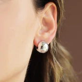 Top Bombeli Gümüş Küpe thumbnail 5