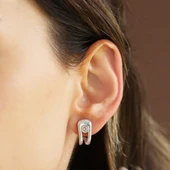 Msska Model Bombeli Gümüş Küpe thumbnail 4