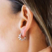 Trend Bombeli Gümüş Küpe thumbnail 6