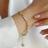 Pndr Taşlı Figürlü Gümüş Bileklik thumbnail 1