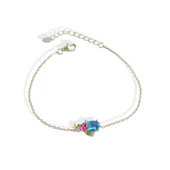 Tanzanit Taşlı Çiçekli Gümüş Bileklik thumbnail 3