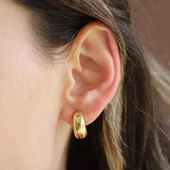 Bombeli Halka Gümüş Küpe thumbnail 1