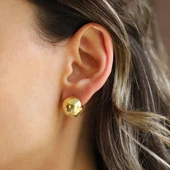 Top Bombeli Gümüş Küpe thumbnail 2