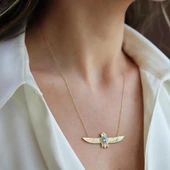 Baykuş Gold Tasarım Gold Gümüş Kolye thumbnail 2