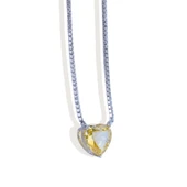 Kalpli Sitrin Taşlı Su Yolu Gümüş Kolye thumbnail 4