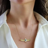 Baykuş Gold Tasarım Gold Gümüş Kolye thumbnail 1