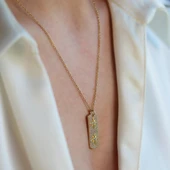 Kutup Yıldızı Gold Asansörlü Gümüş Kolye thumbnail 3