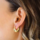 Halka Bombeli Gümüş Küpe thumbnail 3