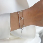 Kalpli Su Yolu Gümüş Bileklik thumbnail 1