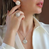 Okyanusun Kalbi Sky Diamond Gümüş Set thumbnail 1