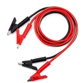 Alkatronik 12A Krokodil Krokodil Kablo Çifti 1 Metre Yüksek Akım Probu Multimetre Güç Kaynağı Test Ölçme Kablos thumbnail 3