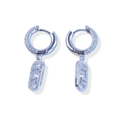 Fnd Taşlı Halka Gümüş Küpe thumbnail 5