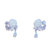 Gül Kelebekli Sedefli Gümüş Küpe thumbnail 3