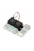Alkatronik Raspberry Dual Fan Set Pi 4 3 B B+  2 Adet 9mm Alüminyum Blok Çift Soğutma Fanı Isı Emici Dağıtıcı thumbnail 5