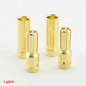Alkatronik 5mm Altın Kaplama Banana Dişi Erkek Soket 60A Pil Batarya Lion Bullet Plug Kablo Konnektör thumbnail 6