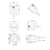 Alkatronik Type C Panel Montaj Dişi Soket 2 Pin 15cm Kablolu Uzatma USB 3.1 Konnektör Araba Kamera Oyuncak - 5