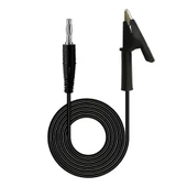 Alkatronik 12A Krokodil Banana Siyah Kablo 1 Metre Yüksek Akım Probu Multimetre Güç Kaynağı Test Ölçme Kablosu thumbnail 1