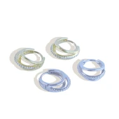 Üçlü Halka Gümüş Küpe thumbnail 3