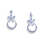 Çiçek Taşlı Gümüş Küpe thumbnail 4