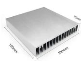 Alkatronik 10cm x 10cm x 1.8cm Alüminyum Metal Soğutucu Blok Radyatör Peltier Isı Düşürücü Amfi Led Entegre thumbnail 3