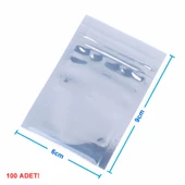 Alkatronik Kilitli Antistatik Poşet 6x9cm 100 Adet Şeffaf Su Toz Geçirmez Koruyucu Esd Metalize Torba thumbnail 1