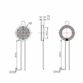 Alkatronik Hoparlör 1W 8ohm 18mm Yuvarlak 8cm Kablolu Mini 1.8cm Speaker Ses Müzik Amfi Ürün Müze Otomobil Tel - 5