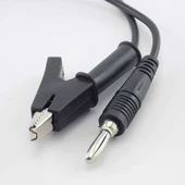 Alkatronik 12A Krokodil Banana Siyah Kablo 1 Metre Yüksek Akım Probu Multimetre Güç Kaynağı Test Ölçme Kablosu thumbnail 4