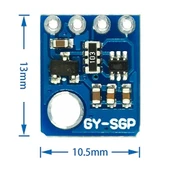 Alkatronik SGP-30 Hava Kalite Gaz Sensörü Karbondioksit TVOC Formaldehit CO2 Dijital Algılama Ölçme Modülü thumbnail 4