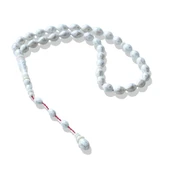 Usta İşçilikli Gümüş İşlemeli Orijinal Fildişi Tesbih thumbnail 3