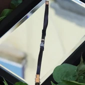 Kahverengi Rose Deri Çelik Bileklik thumbnail 3