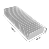 Alkatronik 15cm x 6cm x 2.5cm Alüminyum Metal Soğutucu Blok Radyatör Peltier Isı Düşürücü Amfi Led Entegre - 4
