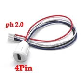 Alkatronik Type C Panel Montaj Dişi Soket 4 Pin 15cm Kablolu Beyaz Uzatma USB 3.1 Konnektör Araba Kamera Oyunc - 4
