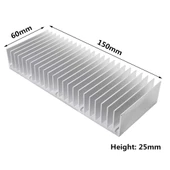 Alkatronik 15cm x 6cm x 2.5cm Alüminyum Metal Soğutucu Blok Radyatör Peltier Isı Düşürücü Amfi Led Entegre - 8