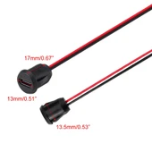 Alkatronik Type C Panel Montaj Dişi Soket 2 Pin 15cm Kablolu Uzatma USB 3.1 Konnektör Araba Kamera Oyuncak - 4