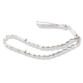 Çizgi İşçilikli Üç Püsküllü Arpa Kesim 925 Ayar Gümüş Tesbih thumbnail 1