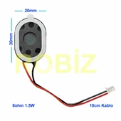 Alkatronik Hoparlör 1.5W 8ohm 20x30mm 10cm Kablolu Mini Speaker Ses Müzik Amfi Ürün Müze Otomobil Telefon thumbnail 4