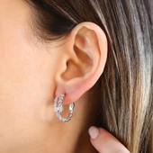 Serpents Zirkon Taşlı Gümüş Küpe thumbnail 3