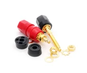 Alkatronik 4mm Banana Soket Terminal Çifti Kırmızı Siyah Hexagon Konnektör Hoparlör Güç Kaynağı Amflikatör Bağ thumbnail 8