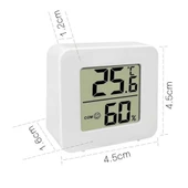 Alkatronik 45mm Mini Nem Sıcaklık Ölçer Hava Durumu Isı Gösterge Dijital Ekran Termometre Ev Oda Ofis Kuluçka - 4