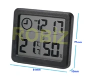 Alkatronik Saat Nem Sıcaklık Ölçer Zaman Hava Durumu Isı Gösterge Dijital Ekran Termometre Ev Oda Ofis Kuluçka thumbnail 6