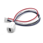 Alkatronik Type C Panel Montaj Dişi Soket 4 Pin 15cm Kablolu Beyaz Uzatma USB 3.1 Konnektör Araba Kamera Oyunc - 1