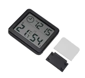 Alkatronik Saat Nem Sıcaklık Ölçer Zaman Hava Durumu Isı Gösterge Dijital Ekran Termometre Ev Oda Ofis Kuluçka thumbnail 2