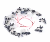 Alkatronik 120 Adet Dip Elektrolitik Kapasitör Seti 12 Tip x10 Silindirik Alüminyum Tamir Prototip Devre thumbnail 5